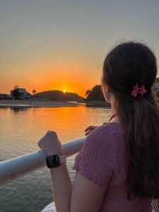 Minerva Griñán disfrutando de un atardecer