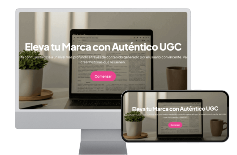 página web para marcas personales y creadores ugc