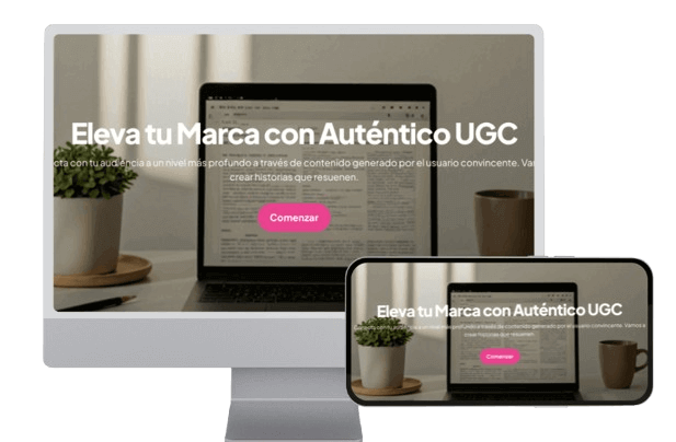 servicio de diseño web estratégico con portfolio ugc para creadoras ugc