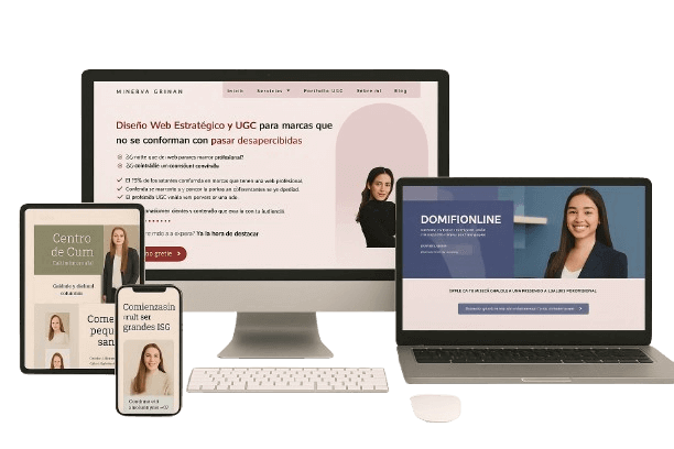 Servicio de diseño de landing page por Minerva Griñan